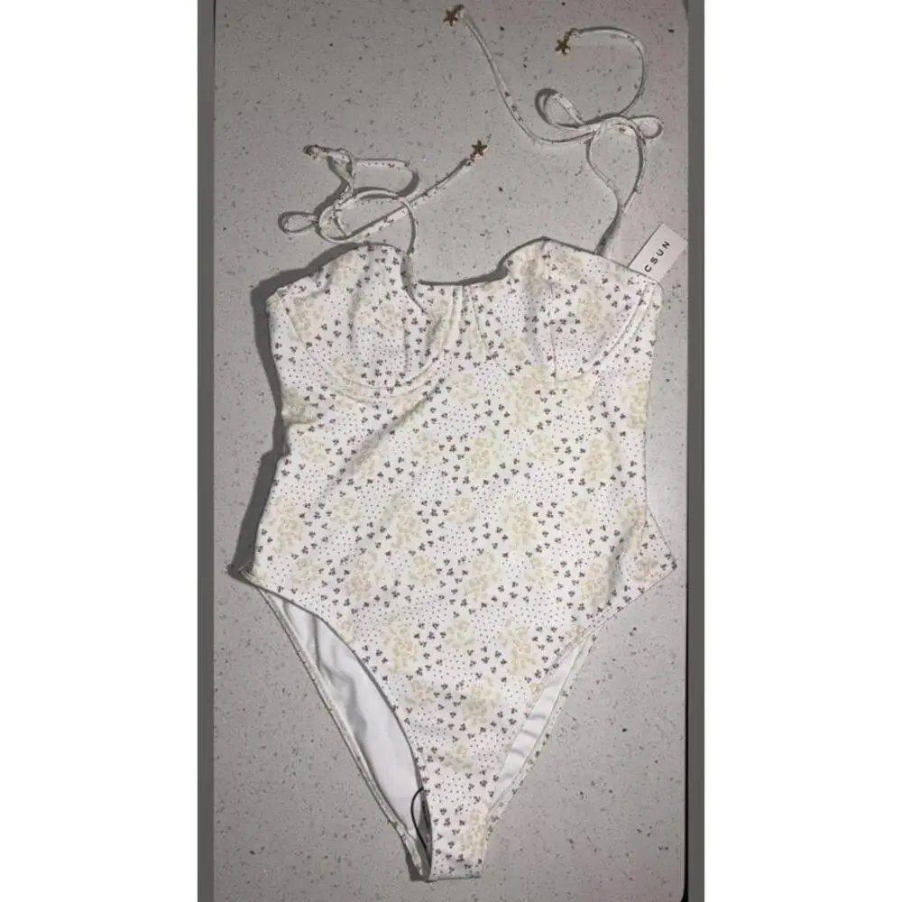 Pacsun One Piece White Bathing Suit Size XL - Picture 1 of 6